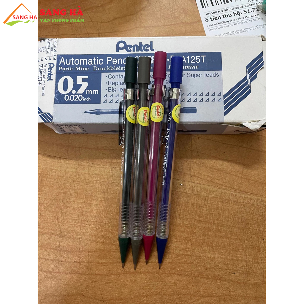 Bút Chì Bấm Pentel Ngòi 0.5mm A125T