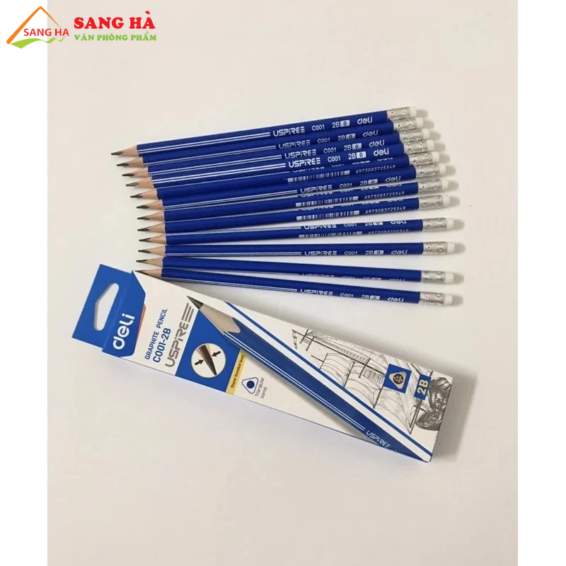 Bút chì 2B Deli EC001 Có Gôm