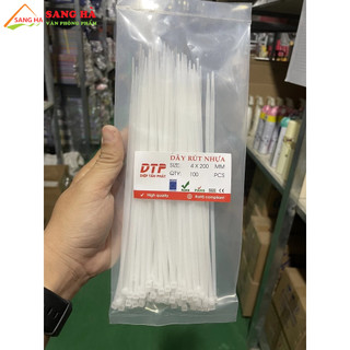 Dây rút nhựa 20cm màu trắng
