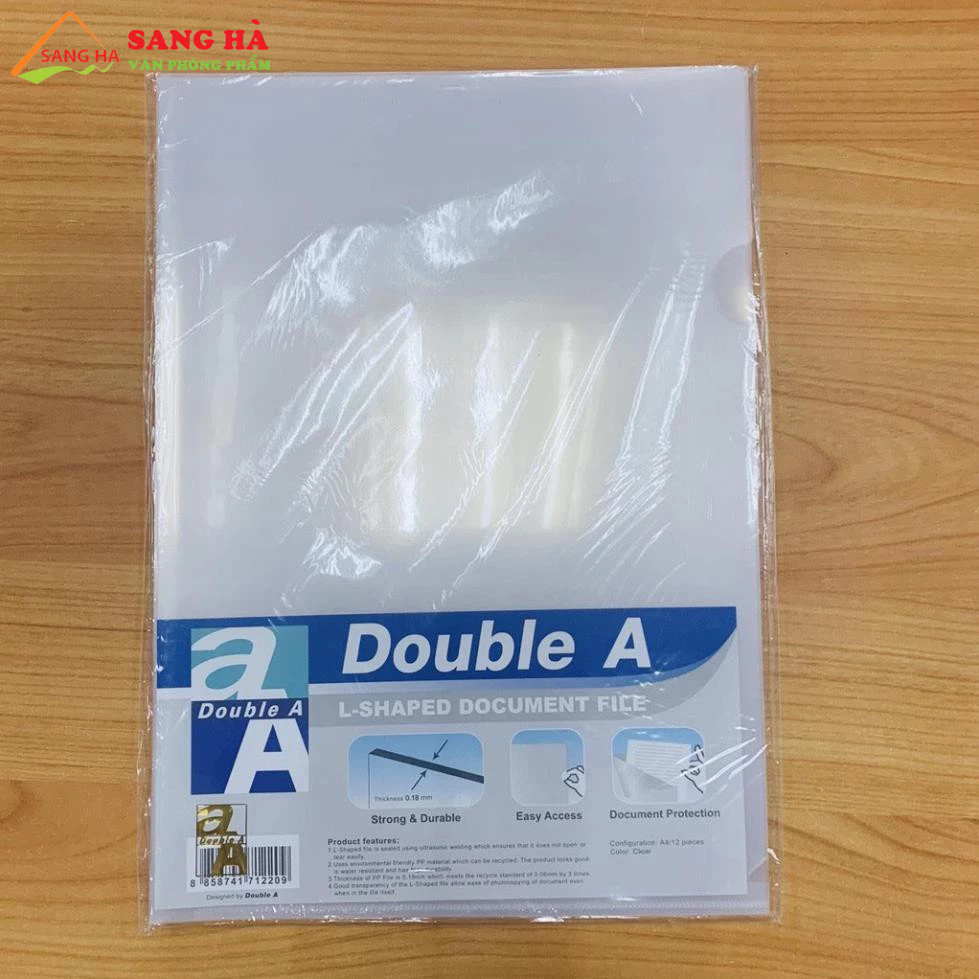 (1 Xấp) Bìa Lá Double A A4 0.18mm (12 cái)