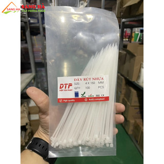 Dây rút nhựa 15cm màu trắng
