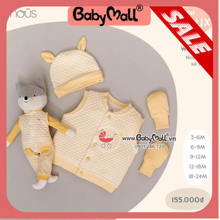 Áo gile kẻ cài giữa nous size từ 3-6 tháng đến 18-24 tháng