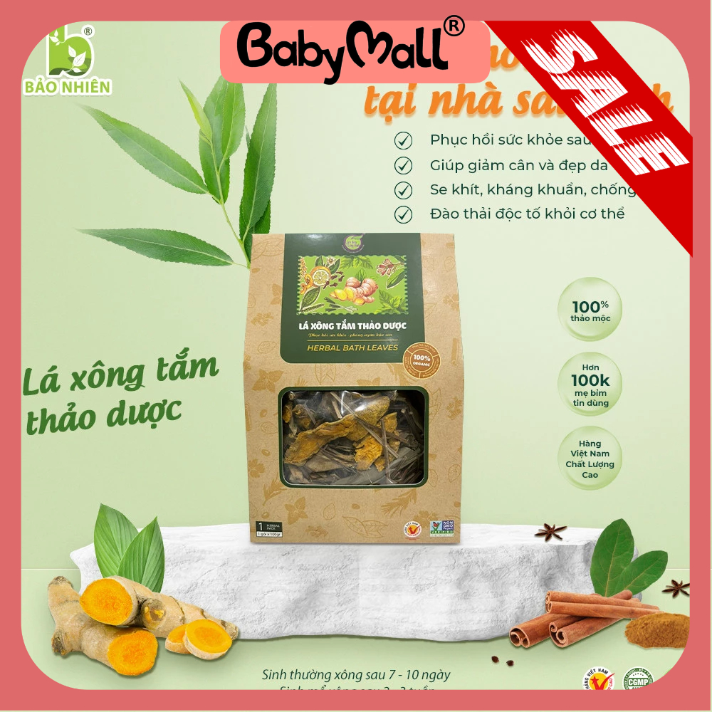Lá xông tắm thảo dược Bảo Nhiên - Mẫu mới nhất