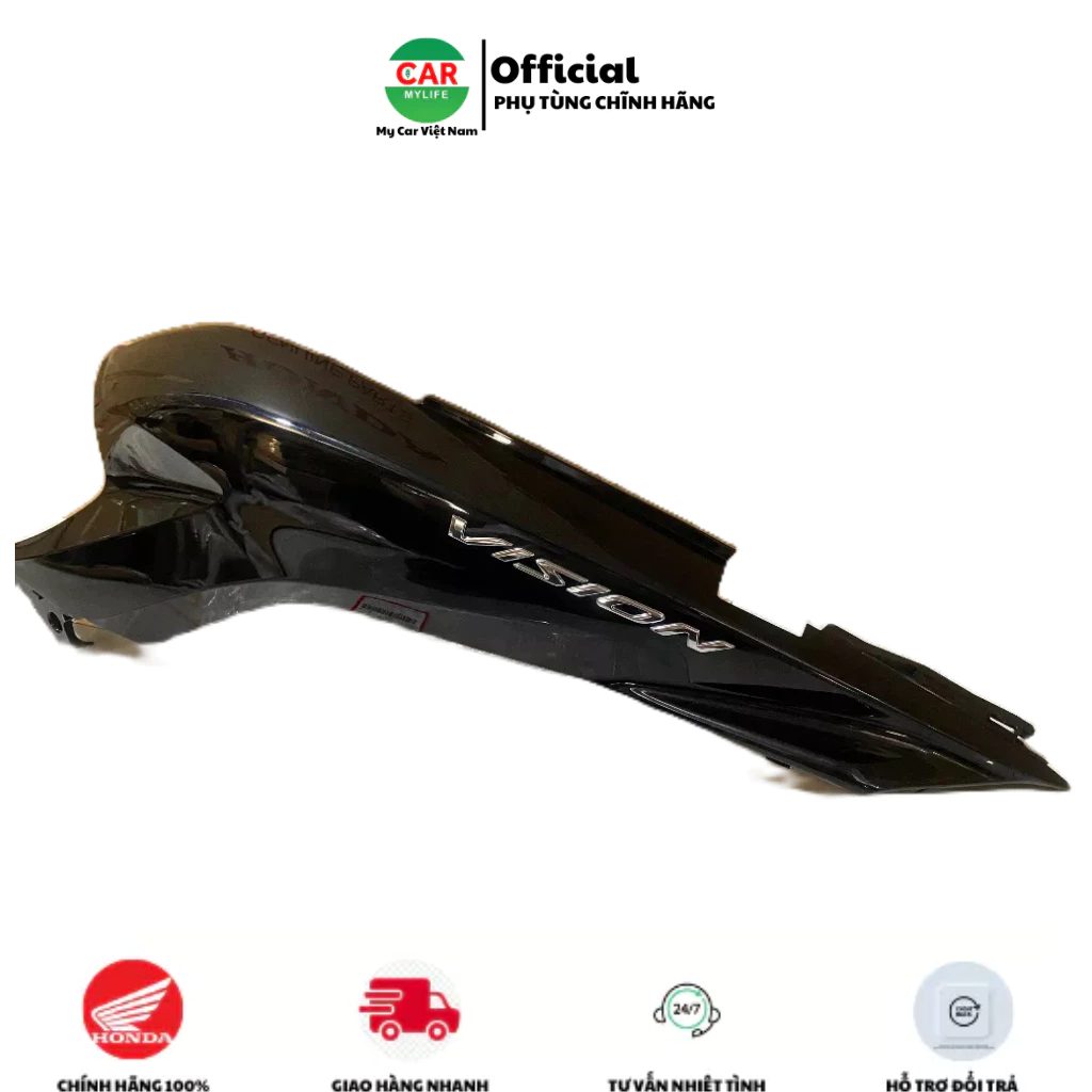 Bộ ốp sườn bên trái - ốp thân HONDA VISION năm 2022-2023 màu Đen bóng. *NHB25M* Mã SP 83605K2CVA0ZC