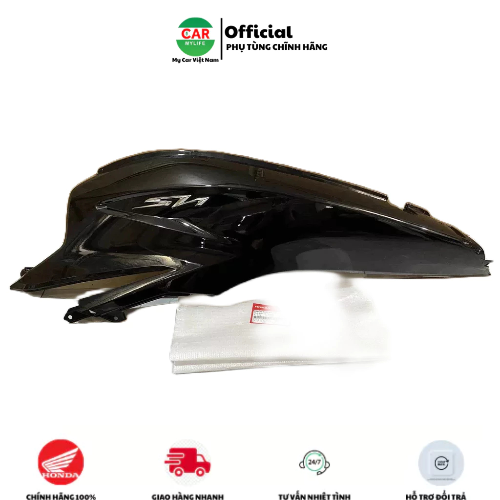 Bộ ốp sườn trái - ốp thân HONDA SH 125 năm 2020-2021-2022 màu Đen. *NHB25* 83600K0RV00ZE