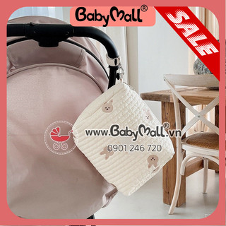 Túi đựng đồ treo xe đẩy mini thêu hoạ tiết
