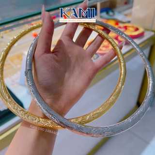  Kiềng cưới rồng NHỎ đeo cổ cho cô dâu ngày cưới hoạ tiết long phụng xi vàng xi bạch kim KAMI 