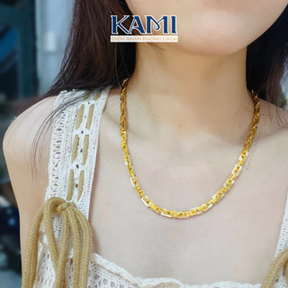 Dây chuyền xoắn vuông chạm THƯỜNG Kami trang sức sỉ