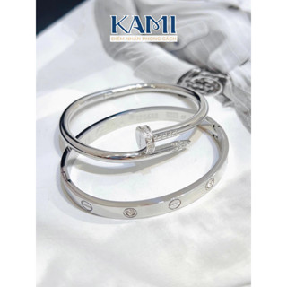 Set 2 vòng titan car vít và đinh không đen không gỉ Kami trang sức sỉ