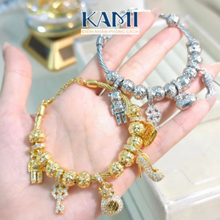 Vòng tay pan gắn charm hoạ tiết túi tiền may mắn Kami trang sức cao cấp