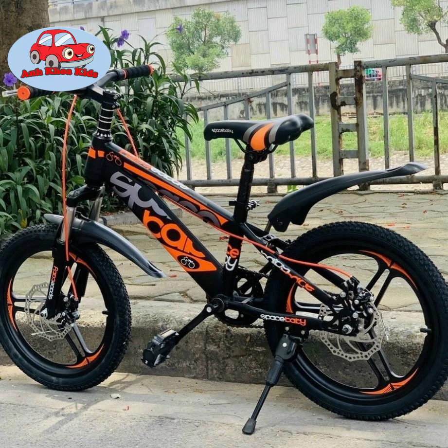 Xe đạp trẻ em thể thao địa hình cho bé Size 18 , 20 , 22 in Từ 7-12 tuổi SPACE BABY bánh đúc khung nhôm(Hàng Nguyên Hộp)