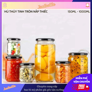 Hủ thủy tinh tròn 150ml 380ml 850ml 1000ml 1l - lọ hũ thủy tinh muối dưa cà đồ chua đựng thực phẩm gia vị giá rẻ
