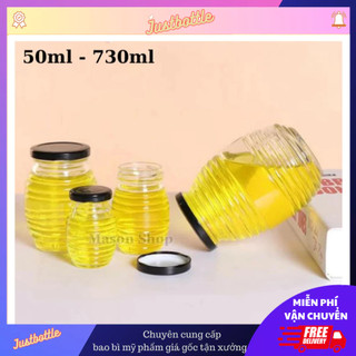 Lọ Đựng Mật Ong Thủy Tinh 100Ml 200Ml 350Ml 500Ml 700Ml🍀Hũ Thủy Tinh Đựng Gia Vị Thực Phẩm Ngâm Mật Ong