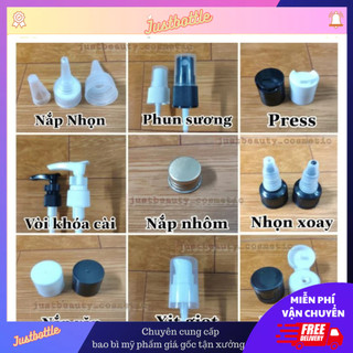 Nắp Vòi Nhấn Xịt Phun Sương, Nắp Bật, Nhôm, Nhọn, Vòi Sữa Tắm Cho Lọ Chiết Mỹ Phẩm Chai Nhựa Pet Fi20