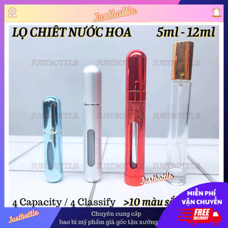Chai Lọ Vỏ Chiết Nước Hoa Tự Động 5Ml 8Ml 10Ml 12Ml Nhỏ Gọn Bỏ Túi Du Lịch - Bình Xịt Triết Nước Hoa Thủy Tinh Mini