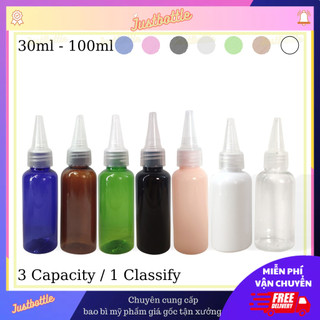 Chai Lọ Chiết Mỹ Phẩm Nắp Nhọn 30Ml 50Ml 100Ml 150Ml 200Ml 250Ml 300Ml Nhựa Pet🍀Trong Suốt Nâu Xanh Hồng Xanh Lá Trắng
