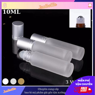 Chai Bi Lăn Thủy Tinh 10Ml Nâu Trong Mờ Đựng Dầu Dừa Tinh Dầu Nước Hoa Mỹ Phẩm - Vỏ Lọ Bi Lăn Đầu Sắt - Nhựa