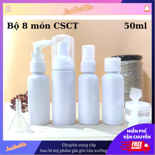 Bộ 8 Sản Phẩm Chai Chiết Mỹ Phẩm Du Lịch Chăm Sóc Cơ Thể - Vỏ Chai Nhựa Pet Mini - Bình Đựng Xà Phòng Nhập Khẩu Giá Rẻ