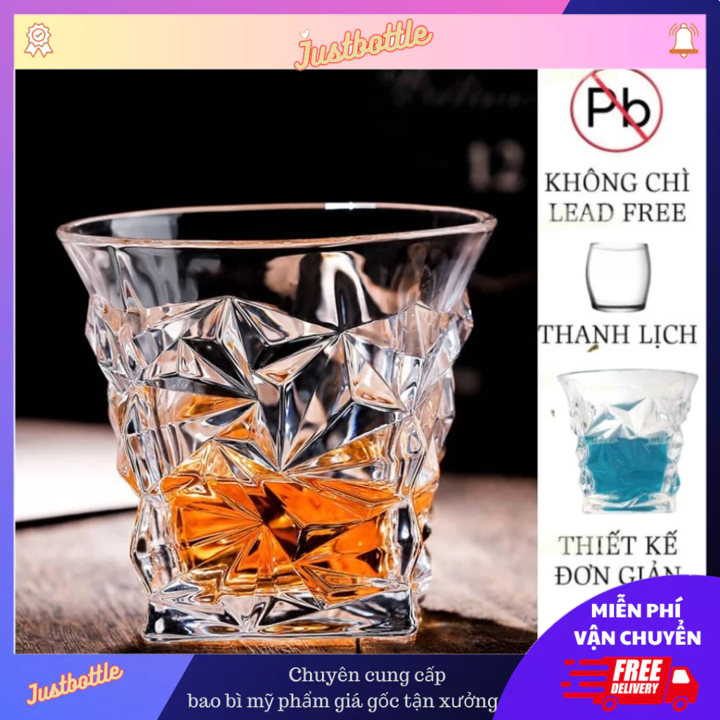Ly Thủy Tinh Vuông Không Chì 260Ml Dày Nặng - Bộ Cốc Thủy Tinh Uống Nước Cafe Nhỏ Độc Lạ Đẹp Cao Cấp Bắt Mắt Sang Trọng