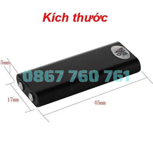 Máy ghi âm mini 8G lọc âm thanh, pin ghi âm 15 tiếng