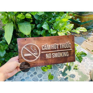 [GIÁ HỦY DIỆT] Bảng gỗ dán NO SMOKING size 15x22 - Xưởng LUXI decor