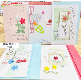 Thiệp 20 tháng 11 chúc mừng ngày nhà giáo việt nam, thiệp 1 mặt trang trí mừng nhà giáo 20-11