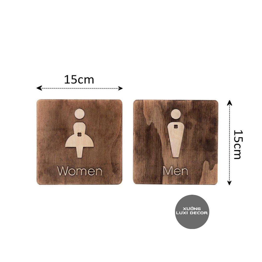 Bảng Toilet MEN_WOMEN - Xưởng Luxi Decor