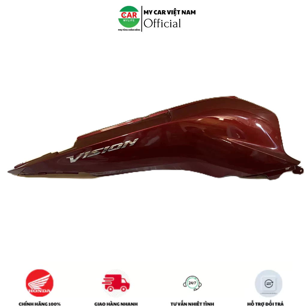 Bộ ốp sườn phải - ốp thân HONDA VISION năm 2014-2020 màu Đỏ mận. *R350C* 83505K44V60ZF