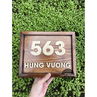 [GIÁ TỐT] Bảng số nhà gỗ sồi dày 2cm, bao ĐẸP - XƯỞNG LUXI DECOR