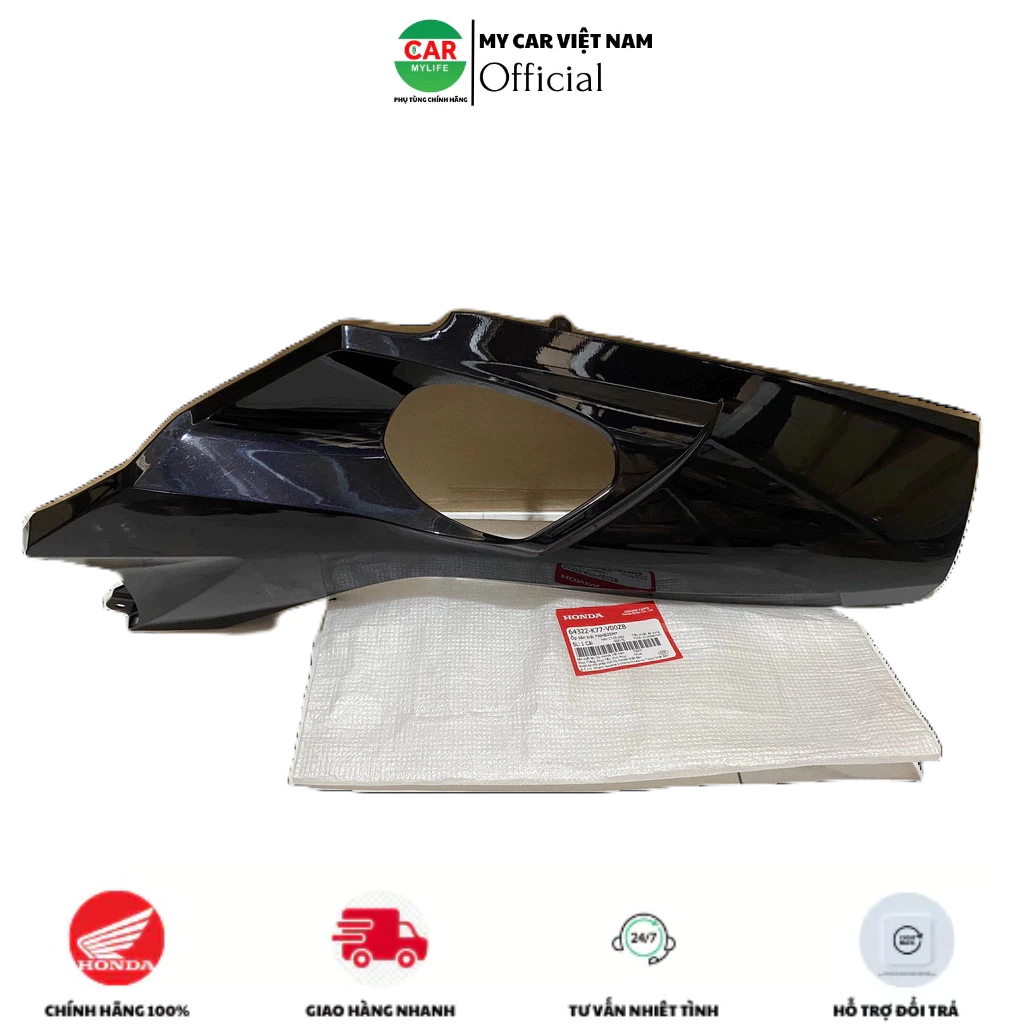 Tấm ốp sàn bên trái - thanh cạnh HONDA SH 125&150 năm 2017-2018-2019 màu Đen bóng.