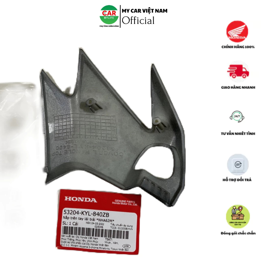 Nắp trên tay lái bên trái HONDA FUTURE X năm 2010 màu Xám. *NHA62M* 53204KYL840ZB