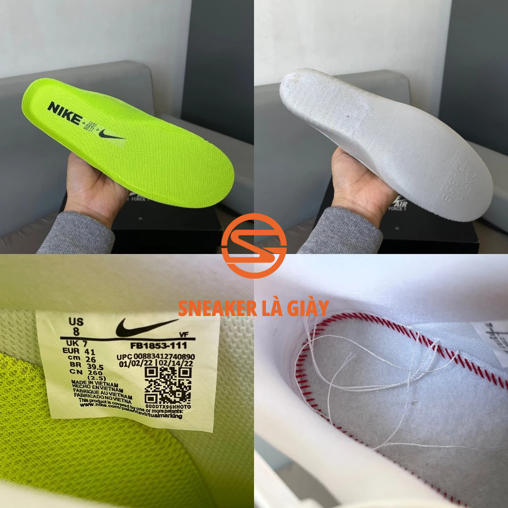 Giày Air Force 1 Low Just Do It White Pink Neon AF1 Just Stitch It FB1853-111 - Bản Cao Cấp Fullbox