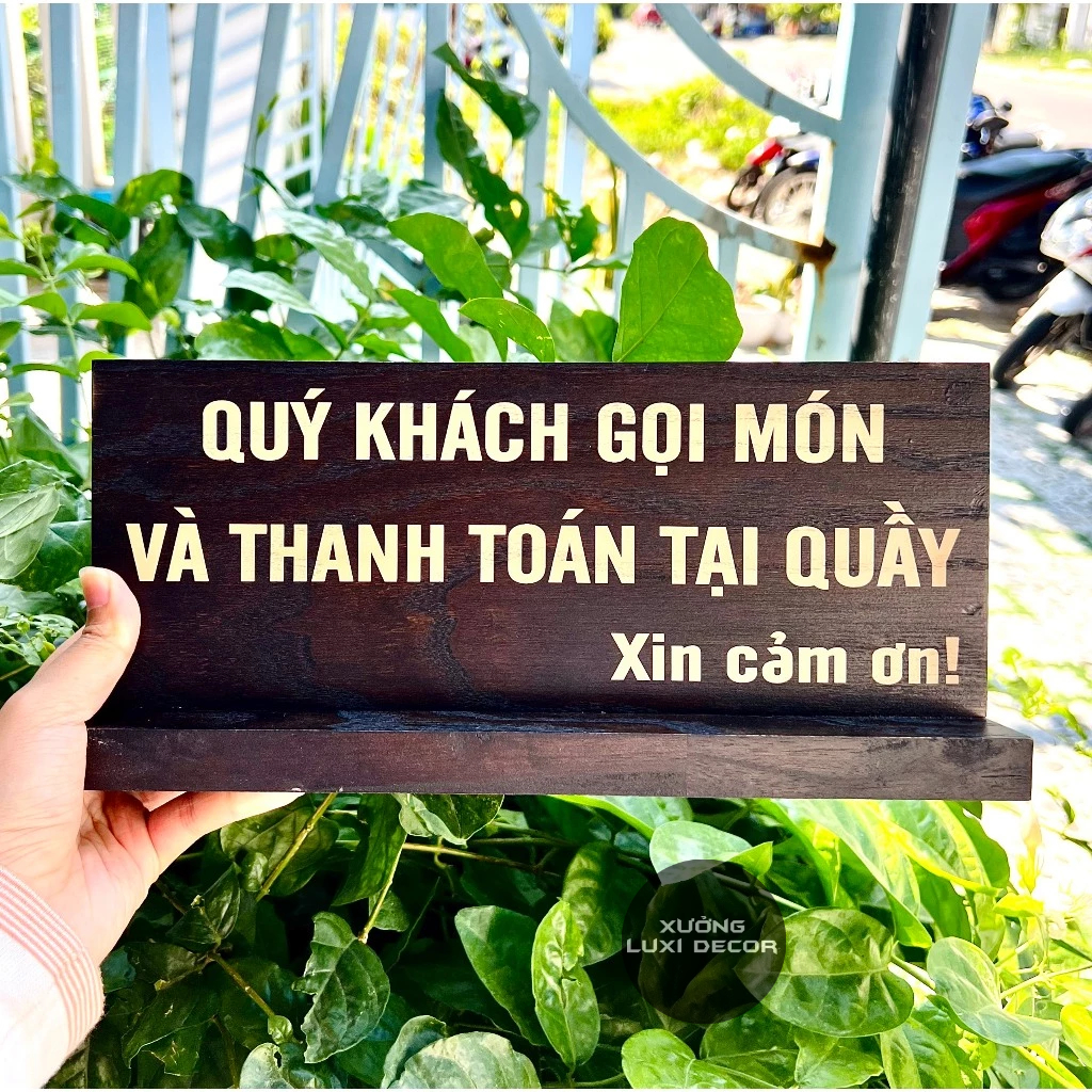 Gọi món và thanh toán tại quầy ĐỂ BÀN - XƯỞNG LUXI DECOR