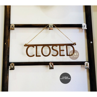 Chữ gỗ treo cửa 1 mặt Close / Open - Xưởng LUXI decor