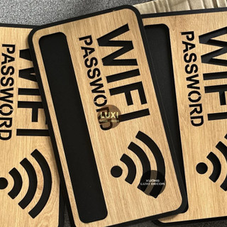 Bảng gỗ Password Wifi viết phấn mẫu dán tường, tiện lợi - Xưởng LUXI decor