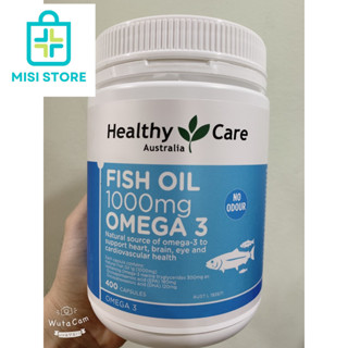 (date 2028) Dầu Cá Tự Nhiên Fish Oil Healthy Care Omega 3 1000mg 400 viên (Dầu Cá HC)
