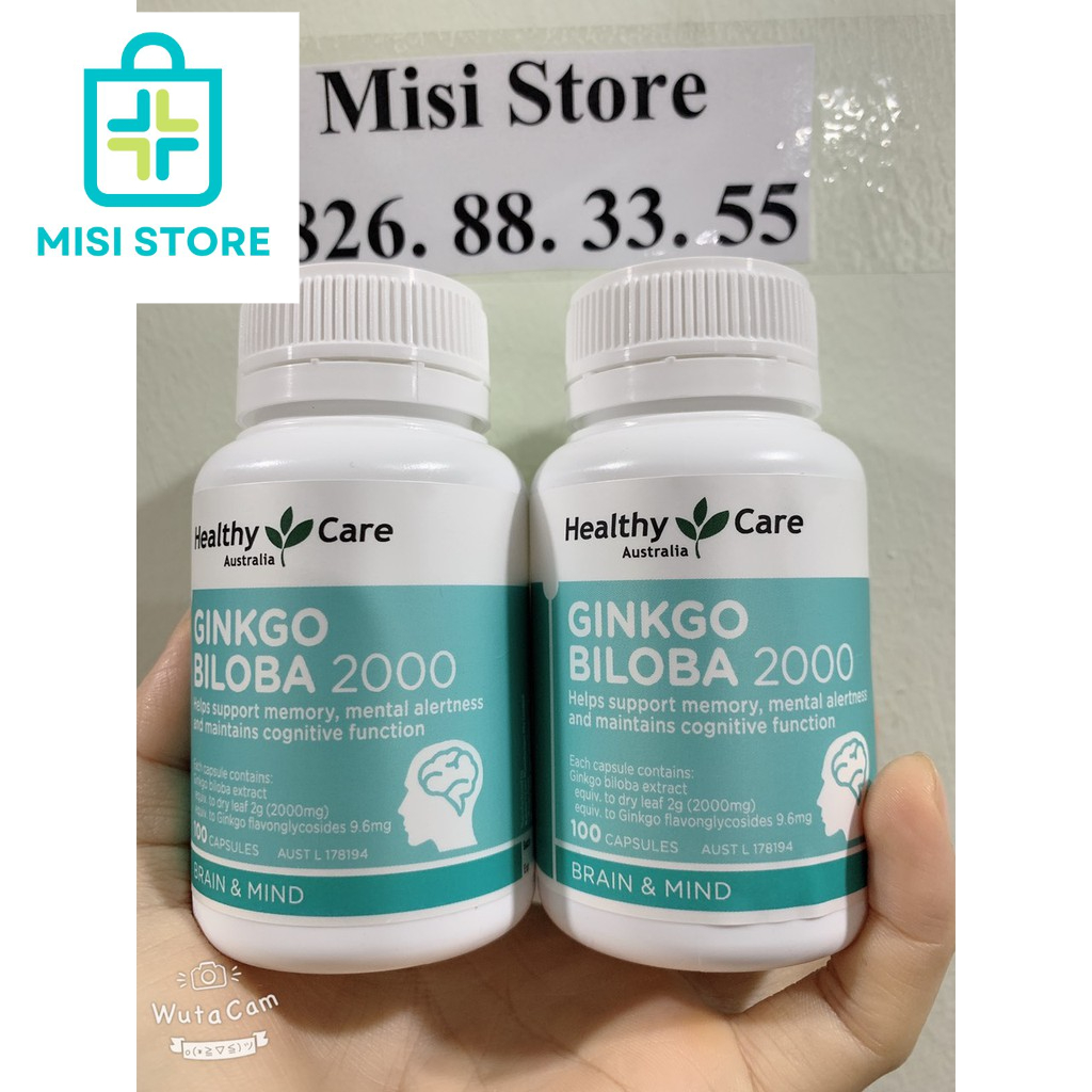 (date 2026) BỔ NÃO Heathy Care GINKGO BILOBA 2000mg ,100v (2K HC)