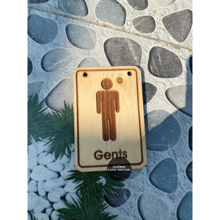 Bảng gỗ toilet 1 mặt mã 18 - xưởng luxi decor