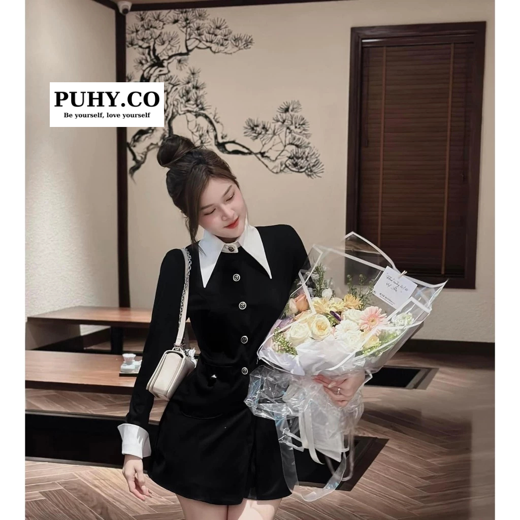 Siêu phẩm váy cổ vest mix short siêu xinh-ảnh thật