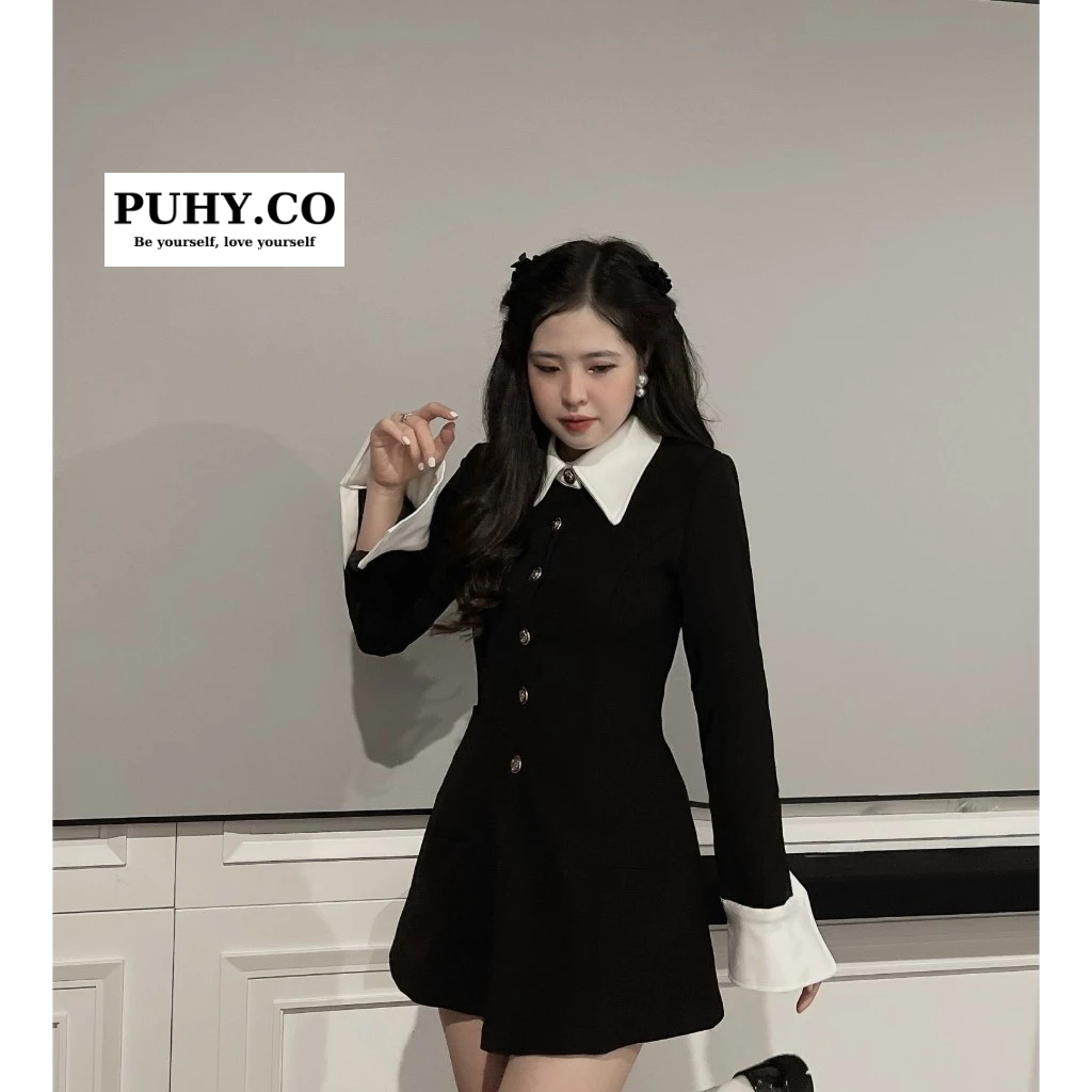 Siêu phẩm váy cổ vest mix short siêu xinh-ảnh thật