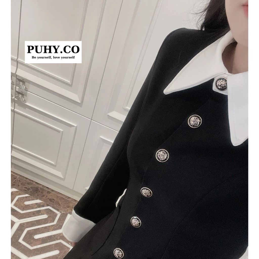 Siêu phẩm váy cổ vest mix short siêu xinh-ảnh thật