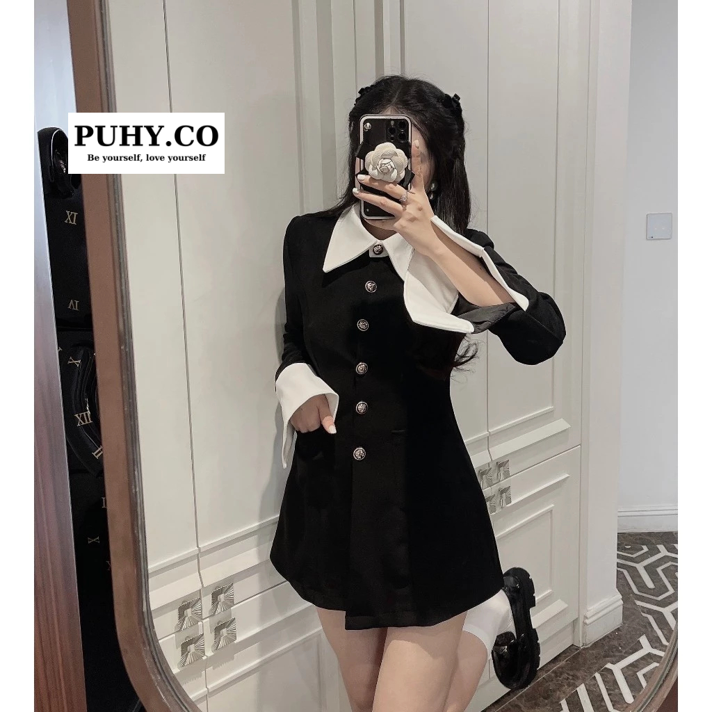 Siêu phẩm váy cổ vest mix short siêu xinh-ảnh thật