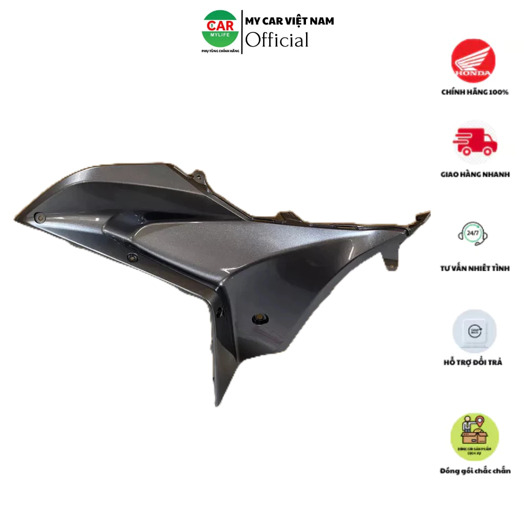 Tấm ốp yếm bên trái - cánh trong HONDA AIR BLADE 125 năm 2012-2014 màu Xám đen. NHA62M 64420K27V00ZB