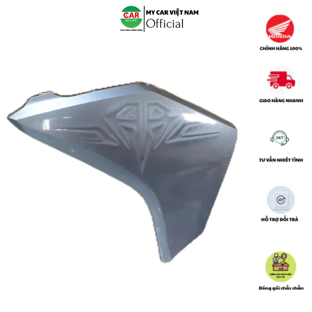 Cánh yếm bên trái - bửng yếm HONDA AIR BLADE 125 năm 2015-2016 màu Xám bạc. NHB51M* 64502K66V20ZC