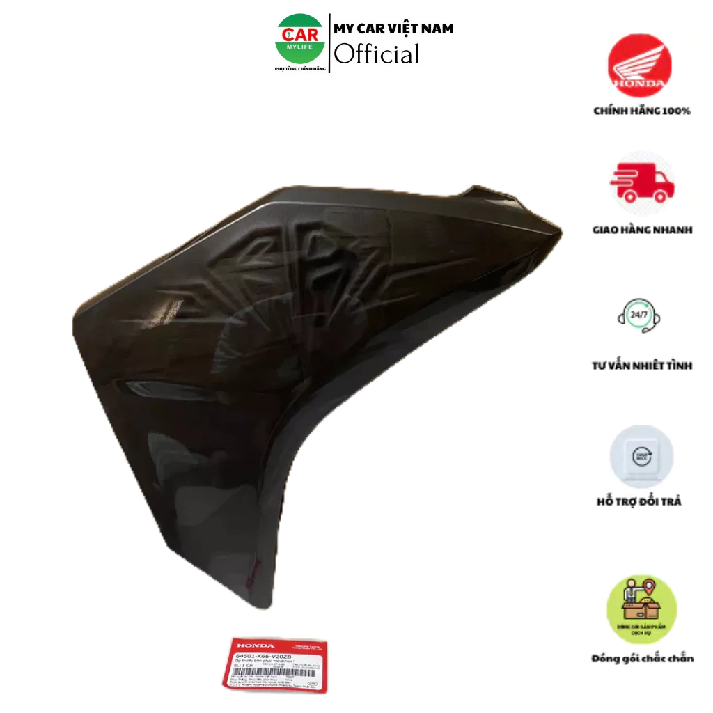 Cánh yếm bên phải - bửng yếm HONDA AIR BLADE 125 năm 2015-2016 màu Xám đen. *NHB74M* 64501K66V20ZB