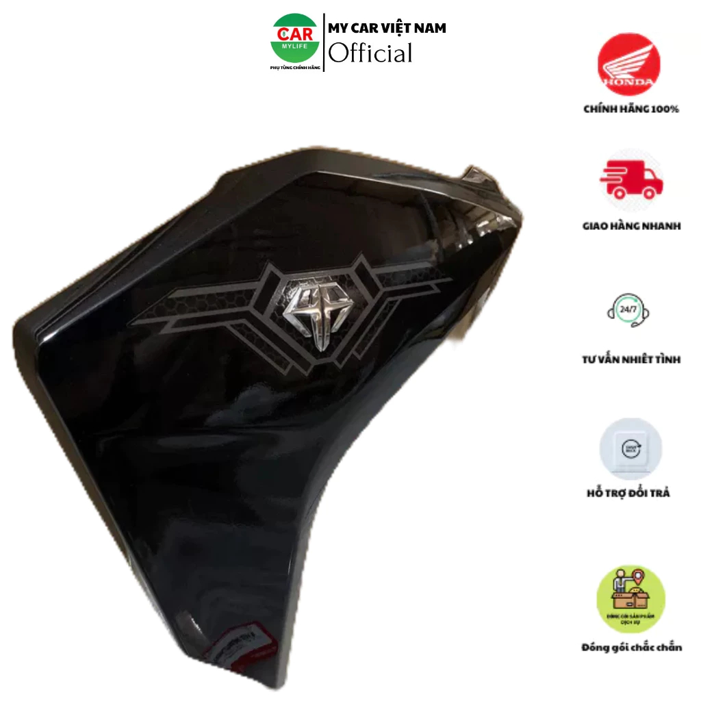 Cánh yếm bên phải - bừng yếm HONDA AIR BLADE 125 năm 2015-2016 màu Đen bóng. *NHB25M* 64500K66VF0ZD
