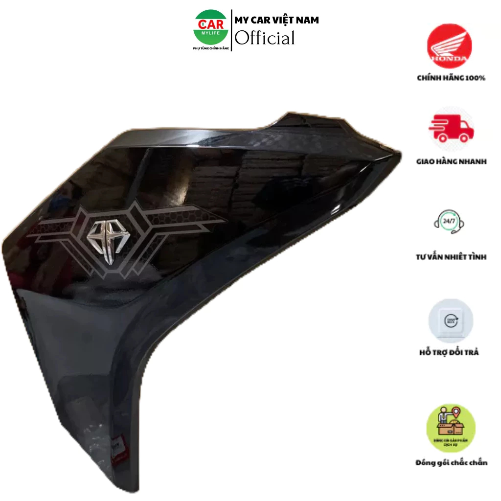 Cánh yếm bên phải - bừng yếm HONDA AIR BLADE 125 năm 2015-2016 màu Đen bóng. *NHB25M* 64500K66VF0ZD