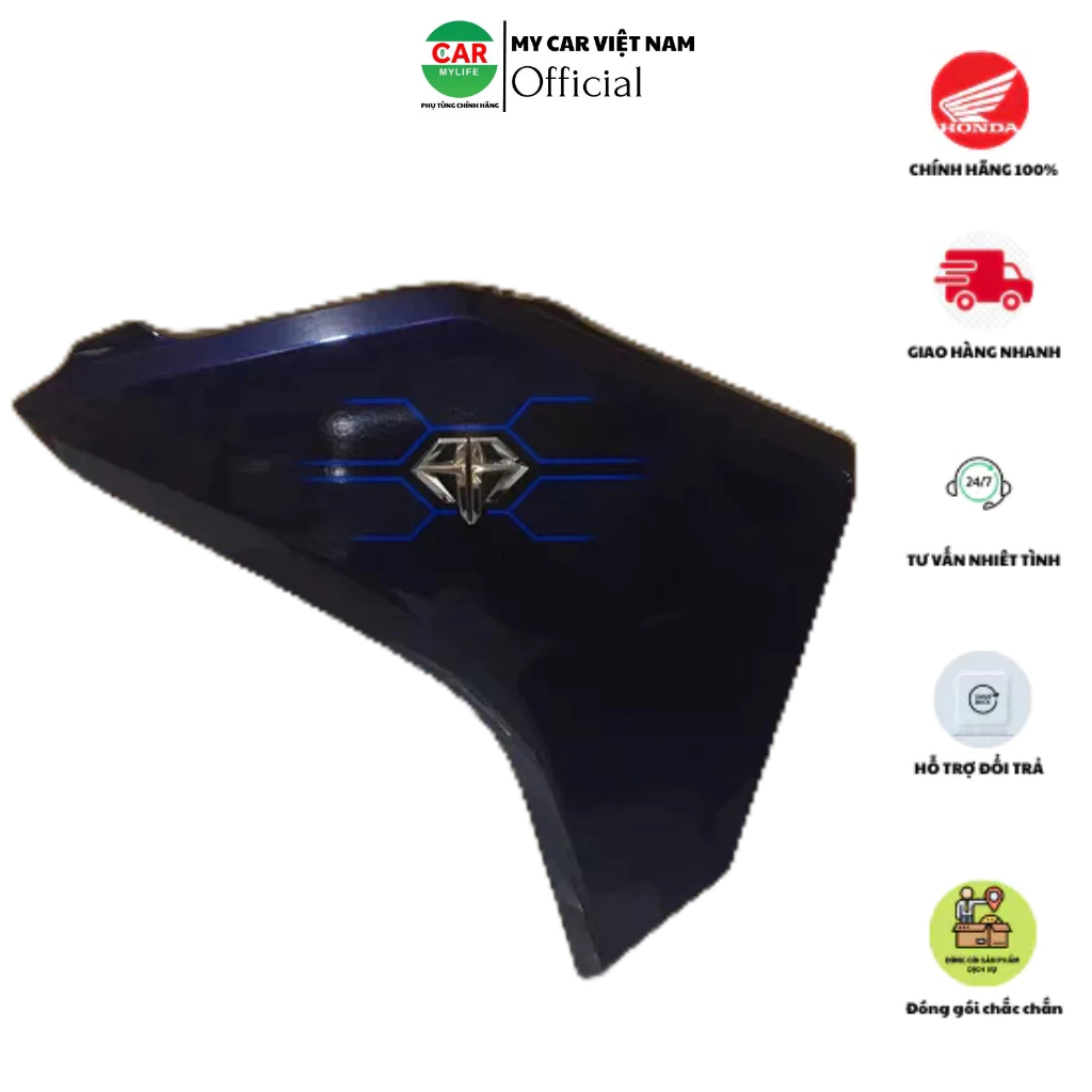 Cánh yếm bên trái - bửng yếm HONDA AIR BLADE 125 năm 2015-2016 màu Xanh bạc. *PB390M* 64600K66V10ZC