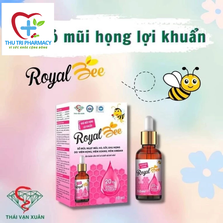 ✅  Royal Bee Nhỏ tai mũi họng sinh học lợi khuẩn , giúp giảm sổ mũi ngạt mũi ho ,sốt ,đau họng Lọ 10ml
