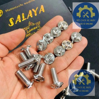 Ốc đĩa salaya inox 304 8li 20 , 8li 25 hình ngôi sao sáng đẹp